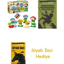 LEGO Duplo Town Yaratıcı Bahçe ve Çiçekler 10444-2 Yaş ve Üzeri Okul Öncesi Çocuklar Için Eğitici ve Yaratıcı Oyuncak Yapım Seti (45 Parça) + Dünyanın Merkezine Yolculuk + Siyah Inci Hediye