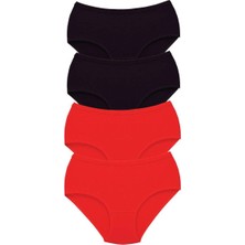 Marsilyan 4 Adet Tutku Kadın Yüksek Bel Bato Kalın Lastik Külot S1