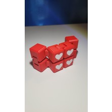 Valentine’s Day Infinity Cube – Kalpli Tasarım 3D Baskı Fidget Stres Küpü
