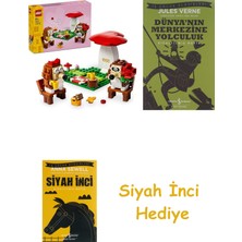 LEGO Kirpi Pikniği 40711, Erkek ve Kız Çocukları Için Oyuncak Yapım Seti, Doğum Günü Hediye Fikri (166 Parça) + Dünyanın Merkezine Yolculuk + Siyah Inci Hediye