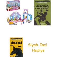 LEGO 4+ Gabby’s Dollhouse Gabby’nin Kedicik Bakım Odası 10796-4 Yaş ve Üzeri Çocuklar Için Yaratıcı Oyuncak Yapım Seti (165 Parça) + Dünyanın Merkezine Yolculuk + Siyah Inci Hediye