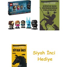 LEGO Brickheadz Harry Potter Azkaban Tutsağı Figürleri 40677-10 Yaş ve Üzeri Çocuklar Için Dekoratif, Hediyelik Yaratıcı Model Yapım Seti (697 Parça) + Dünyanın Merkezine Yolculuk + Siyah Inci Hediye