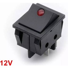 Maroces MR-104-12 Geniş Kırmızı Nokta Işıklı Kırmızı 12V Anahtar