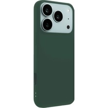 Olinea Newface Iphone 17 Nano Içi Kadife Silikon - Koyu Yeşil
