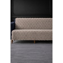 Hig Store Lüks Şönil Kaydırmaz Yıkanabilir Sakallı Koltuk Örtüsü - Çekyat Örtüsü - Oturma ve Sırt 170X210 Ebat