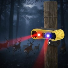 Gaman Güneş Enerjili Hayvan Uzaklaştırıcı/kovucu - Bahçe, Tarla Için Sensörlü, Kırmızı Mavi Çakarlı Alarm