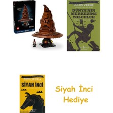 LEGO Harry Potter Konuşan Seçmen Şapka 76429 - Yetişkin Harry Potter Hayranları Için Koleksiyonluk Yaratıcı Model Yapım Seti (561 Parça) + Dünyanın Merkezine Yolculuk + Siyah Inci Hediye