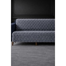 Hig Store Lüks Şönil Kaydırmaz Yıkanabilir Sakallı Koltuk Örtüsü - Çekyat Örtüsü - Oturma ve Sırt 170X210 Ebat