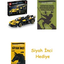 Lego® Technic Bugatti Bolide 42151-9 Yaş ve Üzeri Çocuklar Için Oyuncak Yapım Seti (905 Parça) + Dünyanın Merkezine Yolculuk + Siyah Inci Hediye