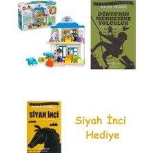 LEGO Duplo Town Ilk Doktor Ziyareti 10449 - 2 Yaş ve Üzeri Küçük Çocuklar Için Eğitici ve Yaratıcı Oyuncak Yapım Seti (65 Parça) + Dünyanın Merkezine Yolculuk + Siyah Inci Hediye