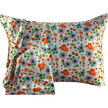 ICON SILK 'Sleep & Glow' %100 Saf Ipek Fermuarlı Yastık Kılıfı (Colorful Flower)