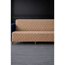 Hig Store Lüks Şönil Kaydırmaz Yıkanabilir Sakallı Koltuk Örtüsü - Çekyat Örtüsü - Oturma ve Sırt 170X210 Ebat