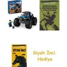 LEGO City Mavi Canavar Kamyon 60402-5 Yaş ve Üzeri Çocuklar Için Kamyonet Içeren Yaratıcı Oyuncak Yapım Seti (148 Parça) + Dünyanın Merkezine Yolculuk + Siyah Inci Hediye