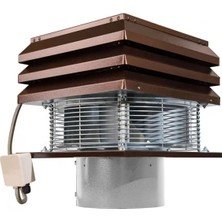 Gümrük Bey Dönebilen Şömine Çatı Baca Fanı 30 cm Yuvarlak Baca Için Çatı Tipi Prof Aspiratör Havalandırma Seti