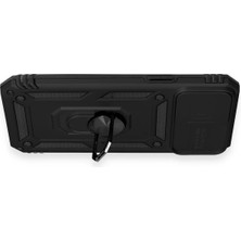 LTG Nova Newface Iphone 12 Kılıf Pars Lens Yüzüklü Silikon - Siyah