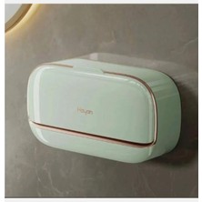 Evinizin Vitrini Yeşil Renk Kapaklı Katı Sabunluk – Kendinden Su Boşaltmalı, Su Akıtmaz Hijyenik Sabun Kutusu Banyo & Mutfak