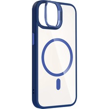 LTG Nova Iphone 11 Remim Lensli Magsafe Standlı Kapak - Lacivert