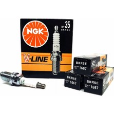 Ngk Ateşleme Buji Takımı (BKR5E) 4 Adet BKR5E Vline Özel Seri 1667
