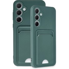 LTG Nova Newface Galaxy A35 5g Kılıf Kelvin Kartvizitli Silikon - Koyu Yeşil