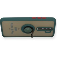 LTG Nova Newface Redmi Note 8 Kılıf Montreal Yüzüklü Silikon Kapak - Yeşil