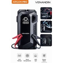 Ulus Jump Starter & Lastik Şişirici Dijital Ekranlı Akü Takviye + Hava Kompresörü Powerbank Sos Işıklı