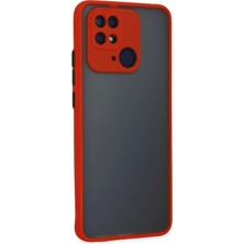 LTG Nova Newface Redmi 10C Kılıf Montreal Silikon Kapak - Kırmızı