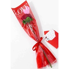 1 Çok Şey El Örgüsü Gül – Dekoratif Amigurumi Gül Çiçeği | Solmayan Hediye | Sevgililer Günü & Özel Gün Armağanı