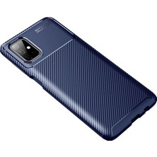 LTG Nova Newface Galaxy M51 Kılıf Auto Focus Karbon Kapak - Lacivert