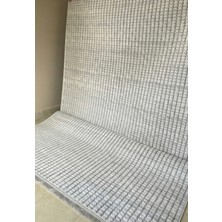 Deffino Home Krem Gri Bohem Iskandinav Modern Saçaklı Doğal Pamuk Taban Salon Koridor Çocuk Oturma Odası Halı