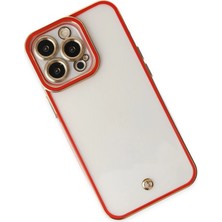 LTG Nova Newface Iphone 13 Kılıf Liva Lens Silikon - Kırmızı