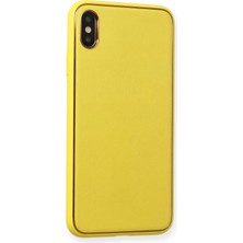 LTG Nova Newface Iphone Xs Kılıf Coco Deri Silikon Kapak - Sarı