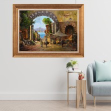 Giyense Altın Çerçeveli Paspartulu Manzara Tablo CRT122