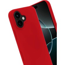LTG Nova Newface Iphone 17 Nano Içi Kadife Silikon - Kırmızı