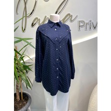 My City Taşlı Tensel Gömlek