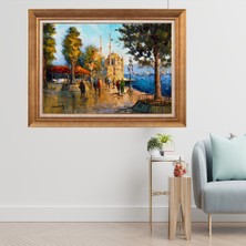 Giyense Altın Çerçeveli Paspartulu Manzara Tablo CRT536