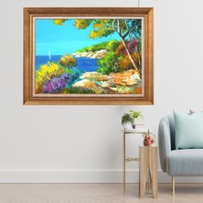 Giyense Altın Çerçeveli Paspartulu Manzara Tablo CRT563