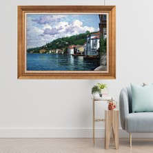 Giyense Altın Çerçeveli Paspartulu Manzara Tablo CRT445