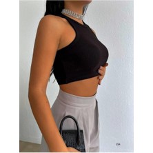 Ckm Moda Costa Yüksek Kalite Çizgili Kadın Bluz  Beyaz