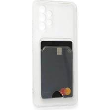 LTG Nova Newface Galaxy A32 Kılıf Kart Şeffaf Silikon - Şeffaf