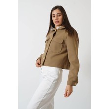 Ckm Moda Quinn Yüksek Kalite Kadın Ceket  Kahve