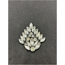 Boncukcu Abla Ütüyle Yapışan Parlak Taşlı Aplik Kristal Taşlı Ayakkabı, Çanta ve Kıyafet Aksesuarı 5x5 cm
