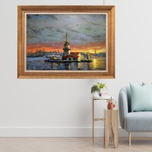 Giyense Altın Çerçeveli Paspartulu Manzara Tablo CRT415