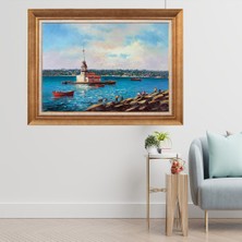 Giyense Altın Çerçeveli Paspartulu Manzara Tablo CRT362