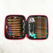 Boncukcu Abla Değiştirilebir Misinalı Bambu Şiş Seti 440