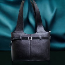 Valentina Victoria Hakiki Deri Büyük Boy Kadın Omuz Çanta