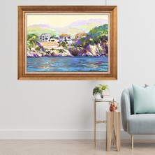 Giyense Altın Çerçeveli Paspartulu Manzara Tablo CRT124