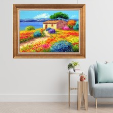 Giyense Altın Çerçeveli Paspartulu Manzara Tablo CRT510