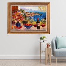 Giyense Altın Çerçeveli Paspartulu Manzara Tablo CRT496