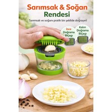 Shoplet Buğz Çıkarılabilir Hazneli Kapaklı Pratik Sarımsak ve Soğan Doğrayıcı – 2 Bıçak Seçenekli Profesyone