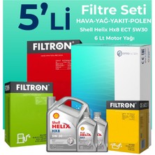Filtron Chevrolet Captiva 2.0 Dizel Filtre Bakım Seti Shell Motor Yağlı (2011-2018) 5 Li